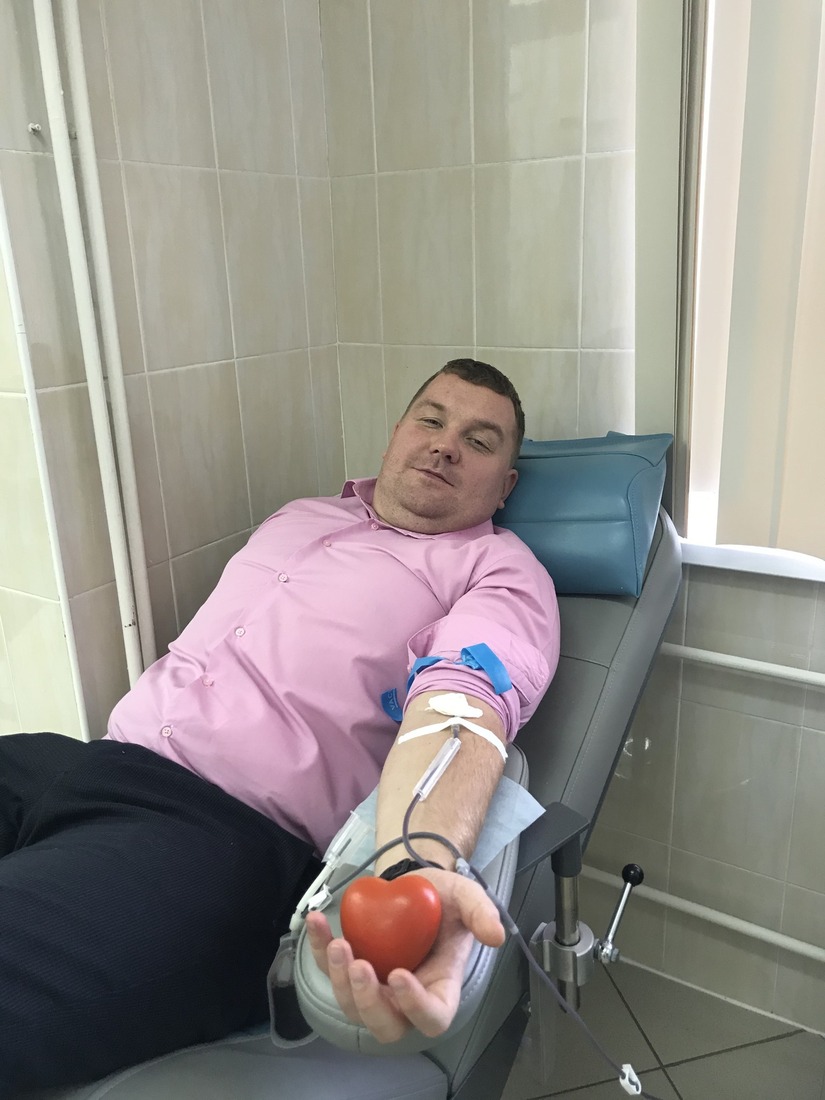 Андрей Шафоростов стал донором, участвуя в корпоративной программе "Равнодушных нет!"