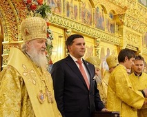 Предстоятель Русской Православной церкви освятил Богоявленский собор в Новом Уренгое